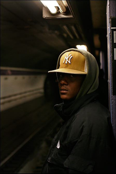 Waiting for a Brooklyn bound C Train ~ Nassau st ~ 6:30pm - Click for next Image