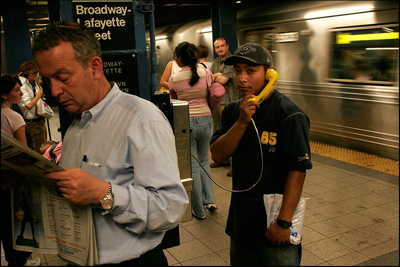 Broadway/Lafayette station ~ D platform ~  6:35pm - Click for next Image