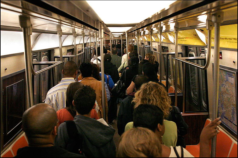 A Train ~ Nassau St ~ 9:45am - Click for next Image