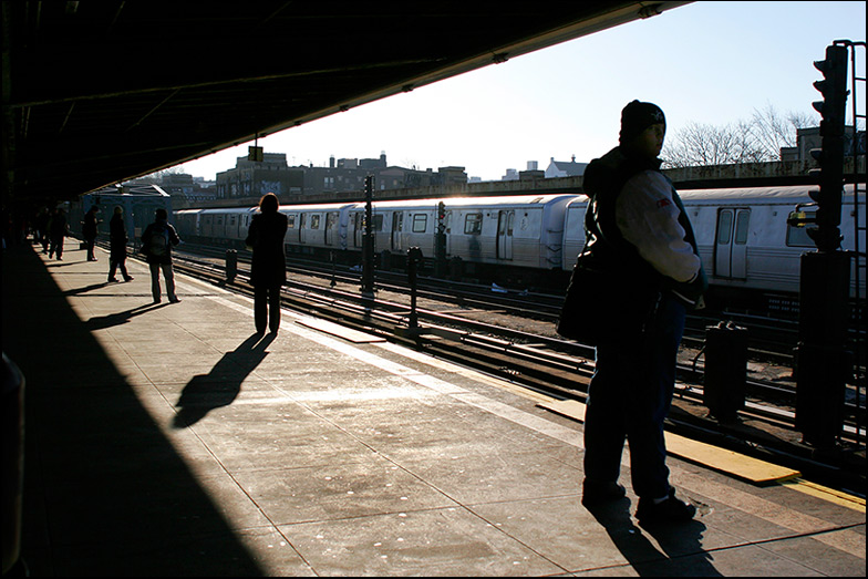 F train ~ 4th avenue, Brooklyn ~ 8:50am. - Click for next Image