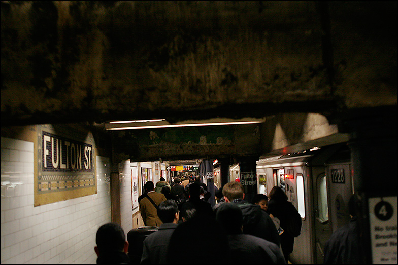 Fulton Street station ~ 6:50pm - Click for next Image