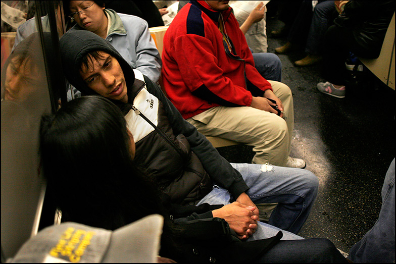 5 train ~ Downtown ~ 6:15pm - Click for next Image