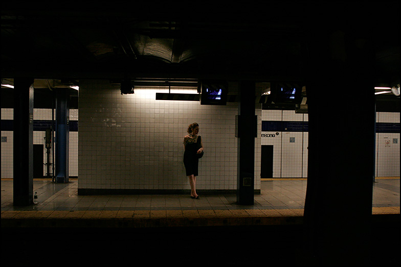 Broadway/Lafayette station ~ waiting ~  6:45pm - Click for next Image
